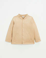 Gilet en molleton brod&eacute; Coloris camel  Natalys