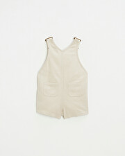 Salopette courte en toile Coloris beige  Natalys