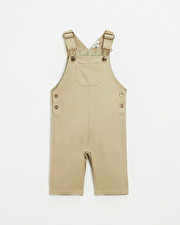 salopette en toile de coton Coloris kaki clair  Natalys