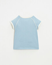Tee shirt manches courtes Coloris bleu gris  Natalys