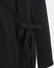 Cardigan cache-coeur en coton Coloris noir Natalys