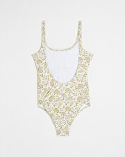 Maillot de bain anti UV Imprim&eacute; fleurs  Cache coeur