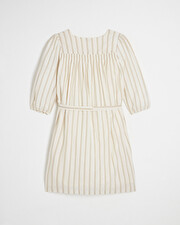 Robe ray&eacute;e en voile de coton Coloris &eacute;cru  Natalys