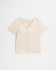 Blouse manches courtes Coloris rose p&acirc;le  Natalys