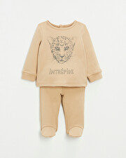 Pyjama 2 pi&egrave;ces en coton Coloris camel  Natalys