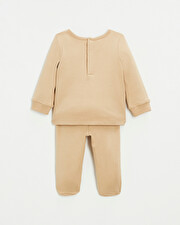 Pyjama 2 pi&egrave;ces en coton Coloris camel  Natalys