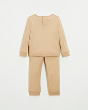 Pyjama 2 pi&egrave;ces en coton Coloris camel  Natalys