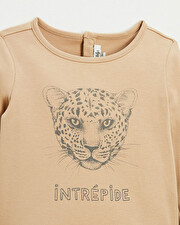 Pyjama 2 pi&egrave;ces en coton Coloris camel  Natalys