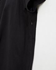 Tee-shirt noir finition dentelle En coton bio Natalys