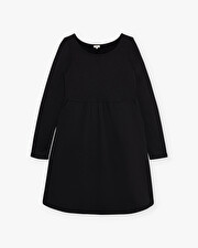 Robe droite en molleton Coloris noir Natalys
