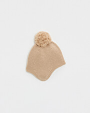 Bonnet en laine mérinos Coloris beige Natalys