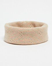 Snood en tricot ajour&eacute; Colori beige chin&eacute;  Natalys