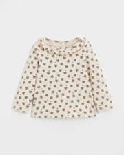 T-shirt manches longues Imprim&eacute; boutons d'or  Natalys