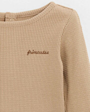 Body manches longues brodé Coloris caramel Natalys