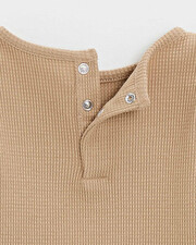Body manches longues brodé Coloris caramel Natalys
