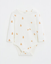 Body manches longues imprim&eacute; Imprim&eacute; biscuits  Natalys