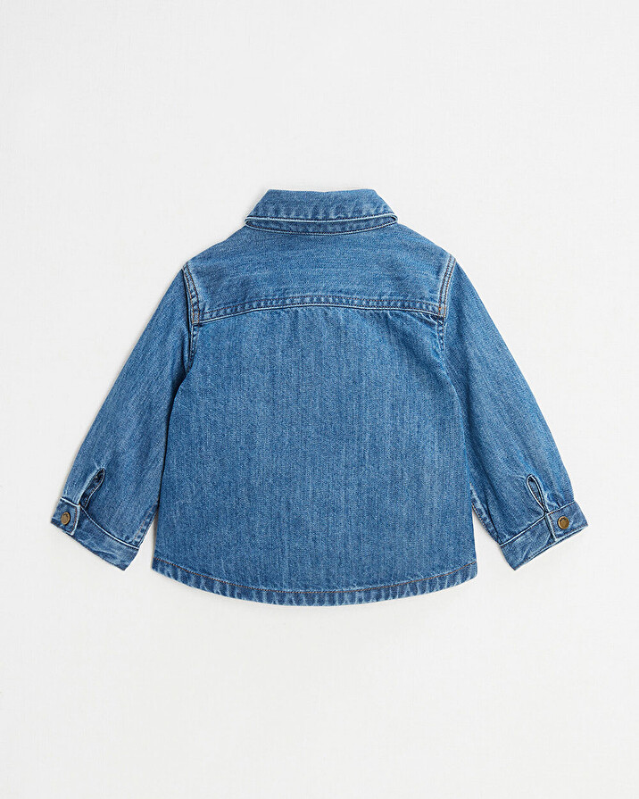 Chemise manches longues denim Coloris bleu  Natalys