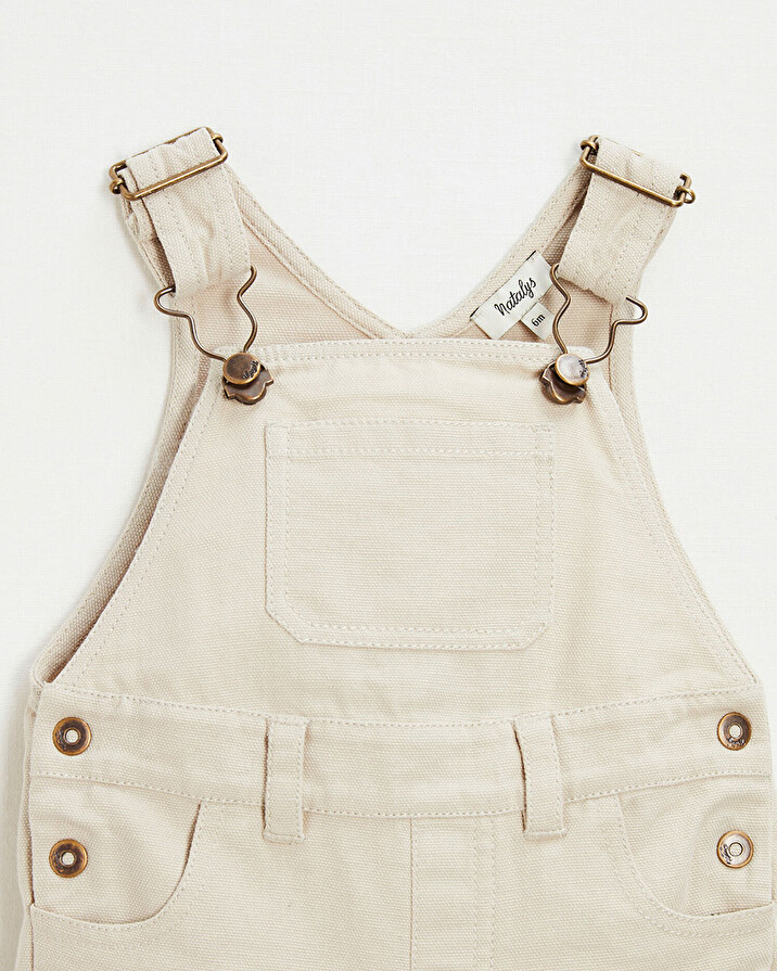 Salopette courte en toile Coloris beige  Natalys