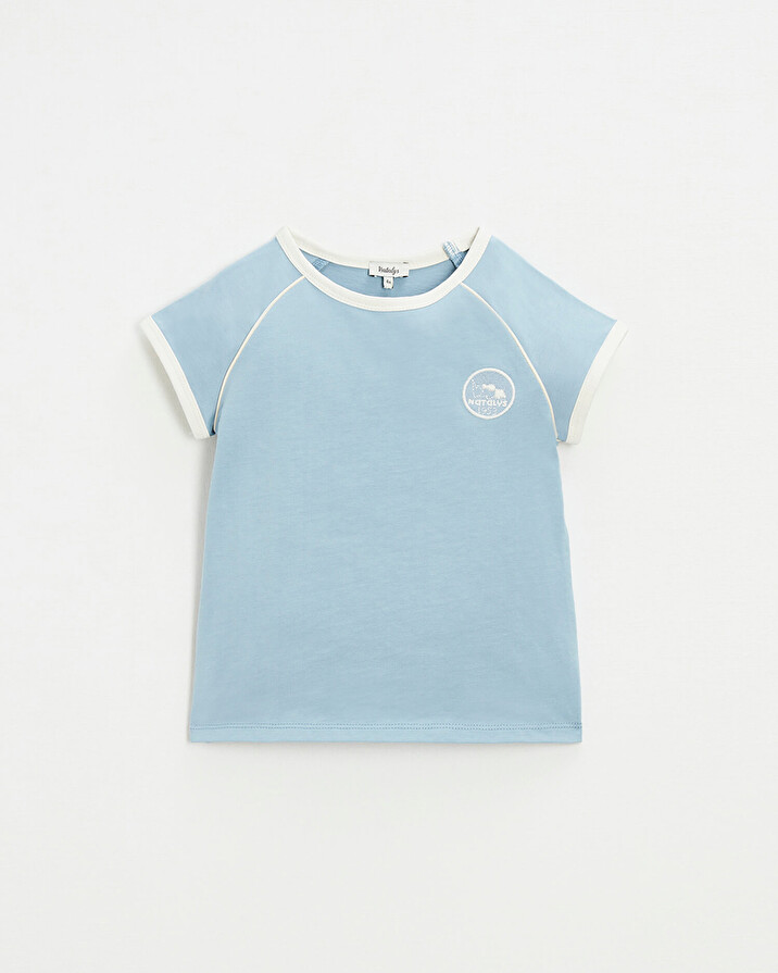 Tee shirt manches courtes Coloris bleu gris  Natalys