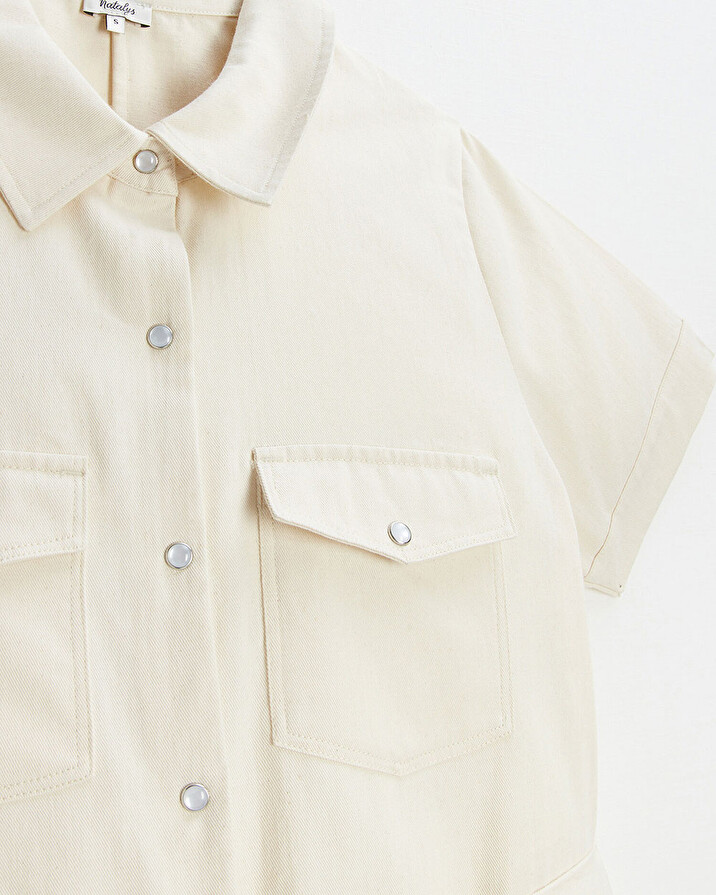 Combinaison longue en twill Coloris beige  Natalys