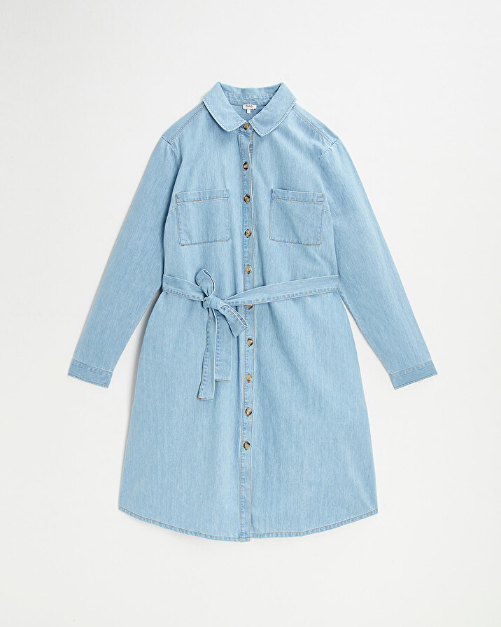 Robe de grossesse en denim Coloris bleu clair  Natalys