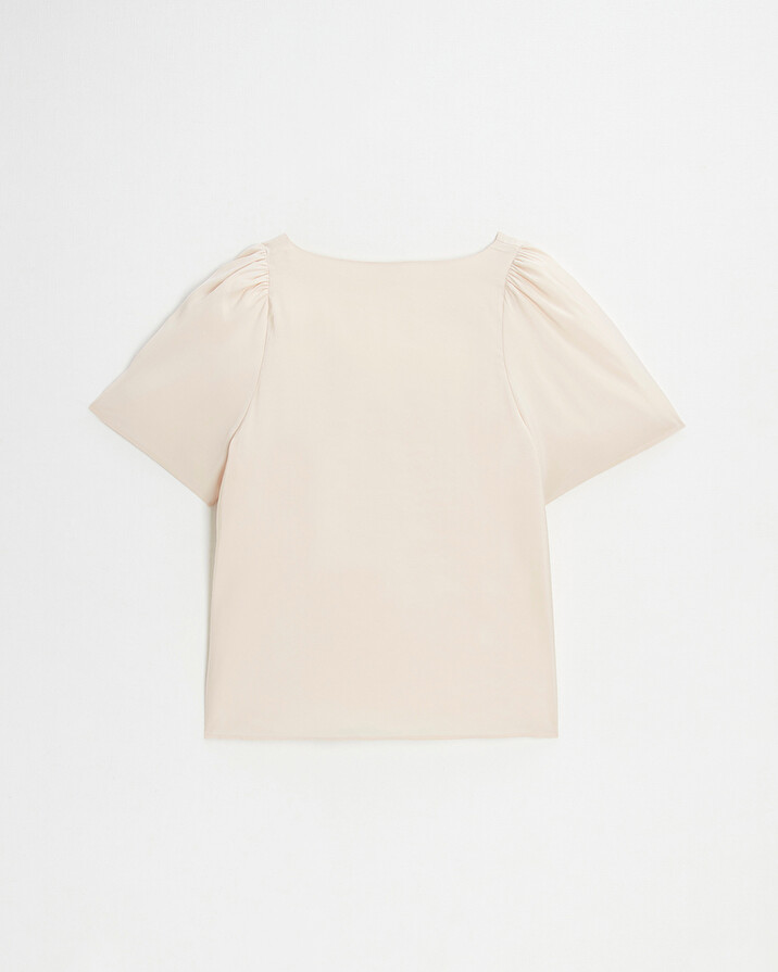 Blouse manches courtes Coloris rose p&acirc;le  Natalys