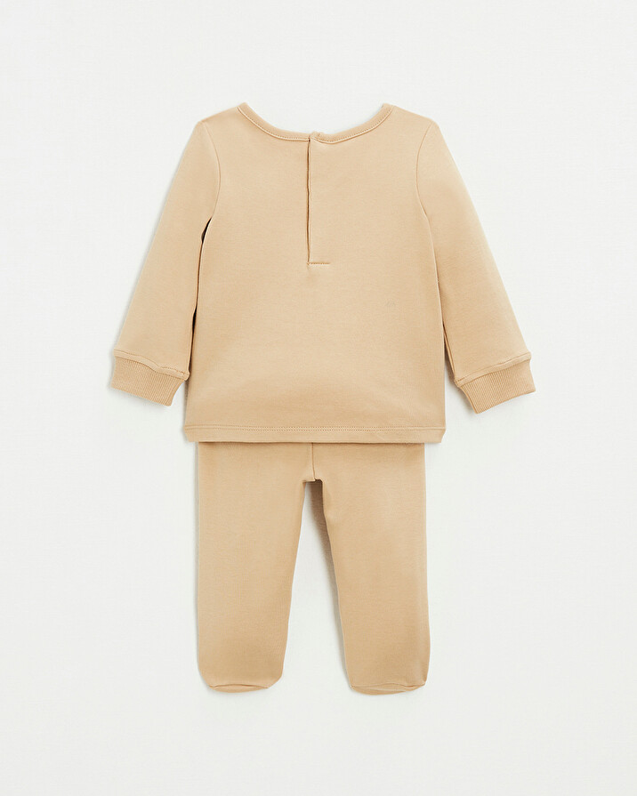 Pyjama 2 pi&egrave;ces en coton Coloris camel  Natalys
