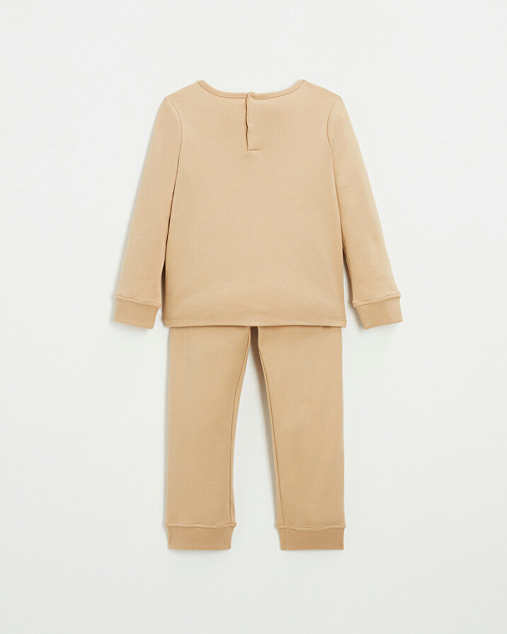 Pyjama 2 pi&egrave;ces en coton Coloris camel  Natalys