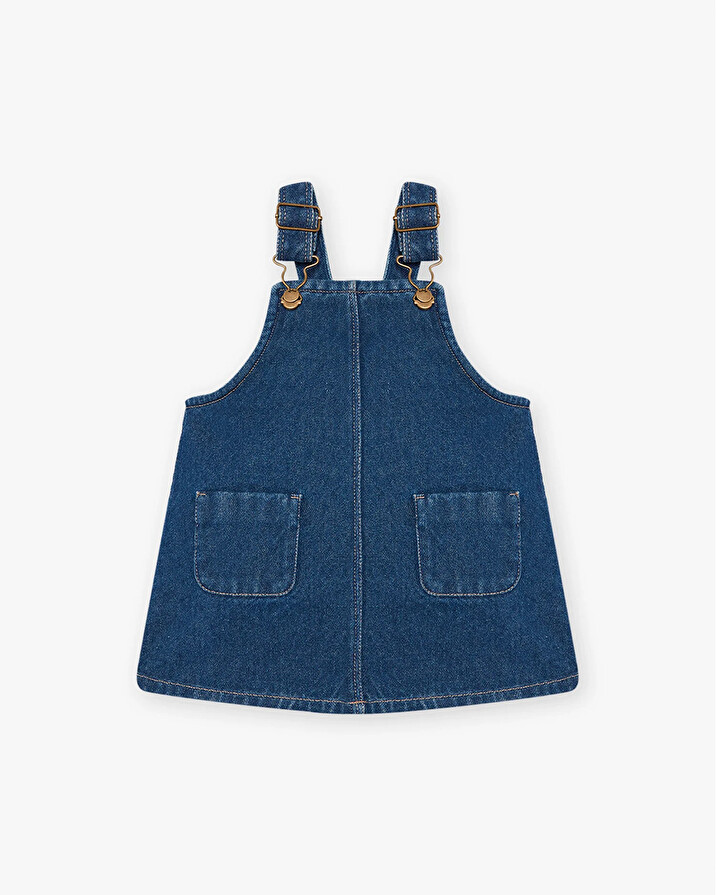 Robe salopette en jean Coloris bleu  Natalys