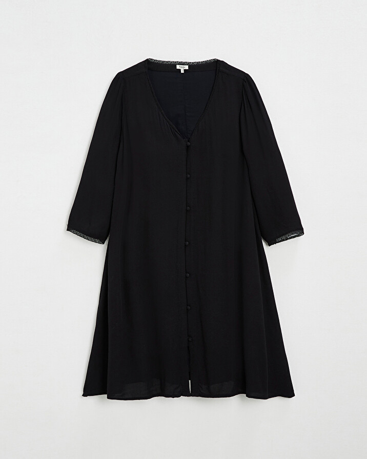 Robe noir en viscose grossesse et allait... Natalys