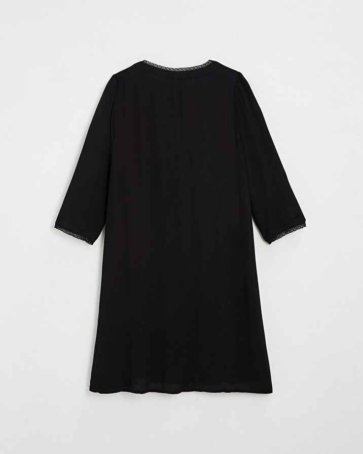 Robe noir en viscose grossesse et allait... Natalys
