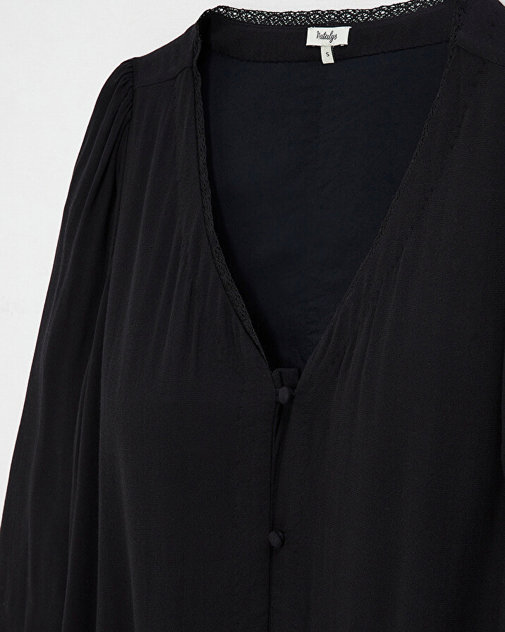 Robe noir en viscose grossesse et allait... Natalys
