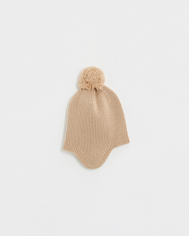 Bonnet en laine m&eacute;rinos Coloris beige  Natalys