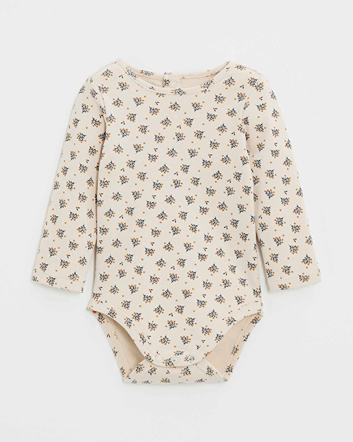 Body manches longues imprim&eacute; Imprim&eacute; boutons d'or  Natalys