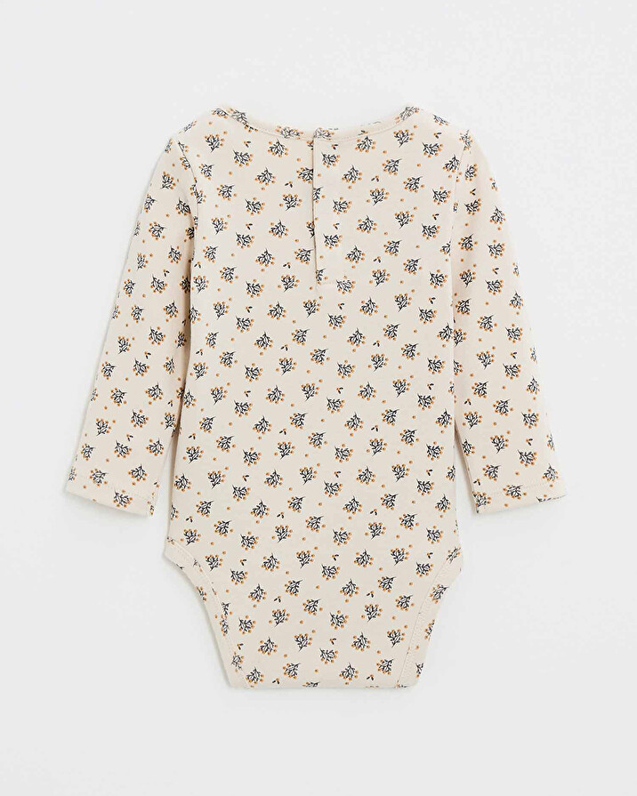 Body manches longues imprim&eacute; Imprim&eacute; boutons d'or  Natalys