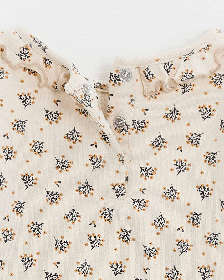 T-shirt manches longues Imprim&eacute; boutons d'or  Natalys