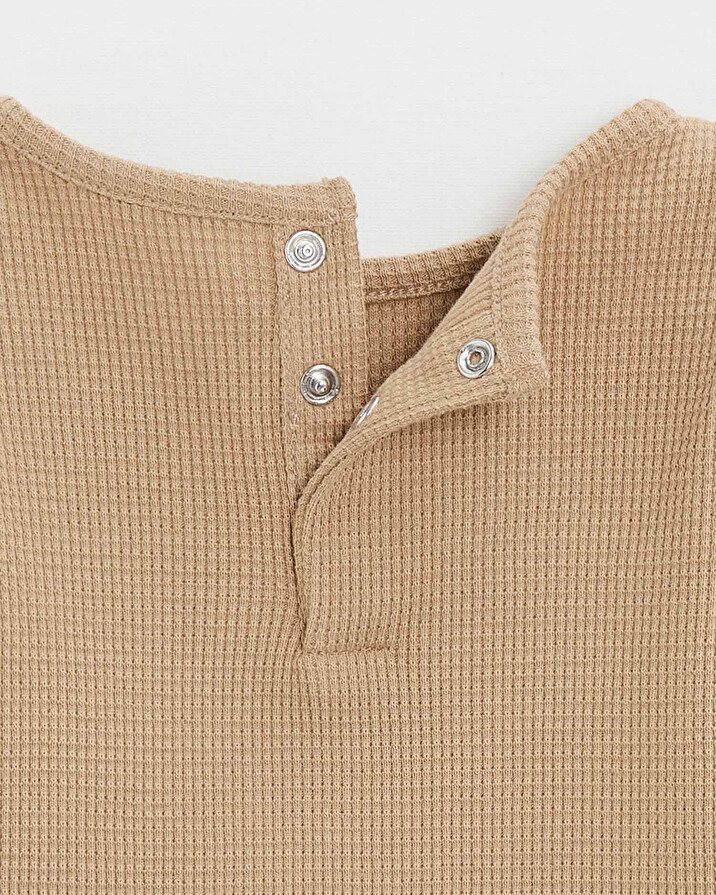 Body manches longues brodé Coloris caramel Natalys