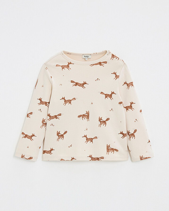 T-shirt manches longues imprimé Imprimé renards Natalys