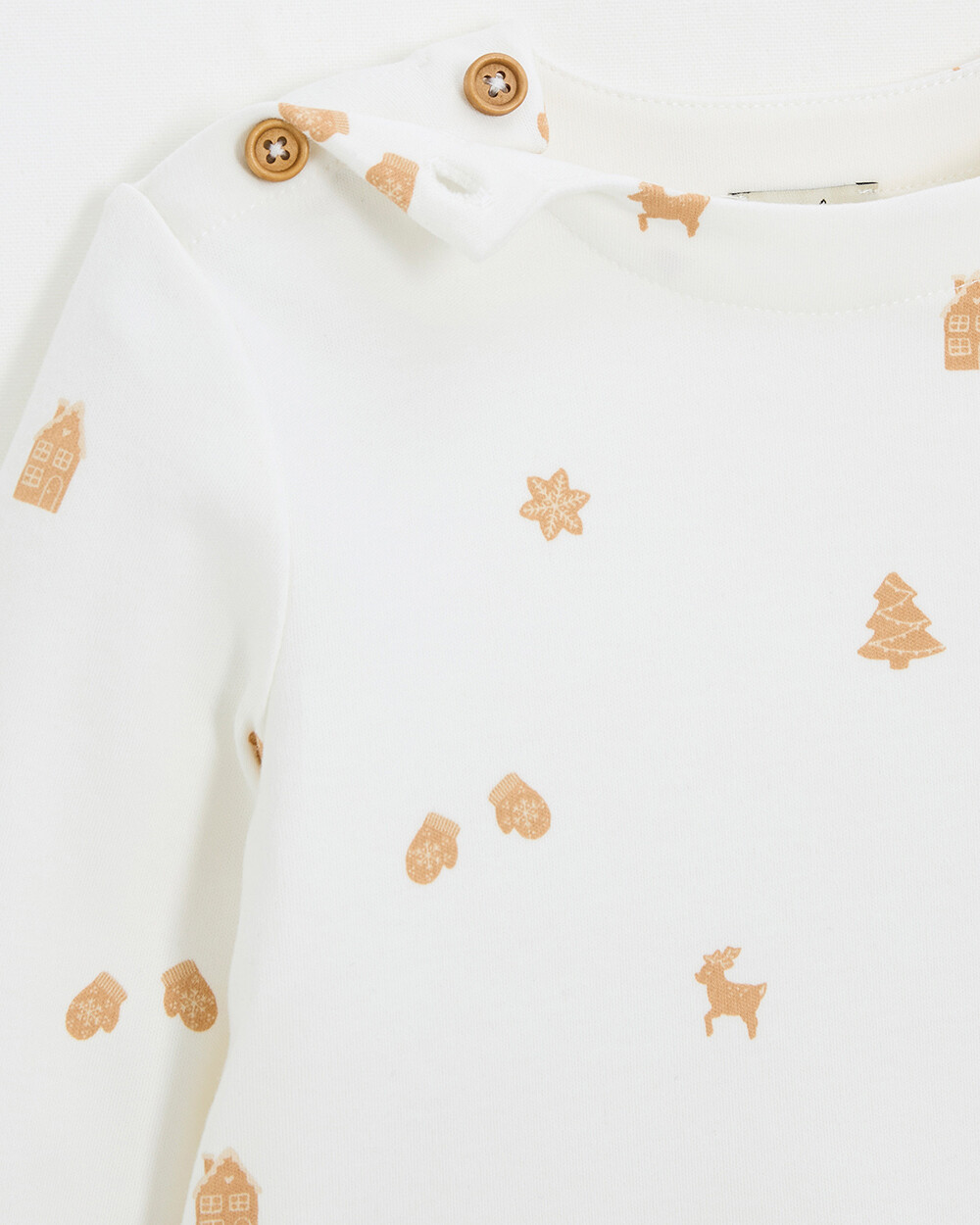 T-shirt manches longues imprim&eacute; Imprim&eacute; biscuits  Natalys