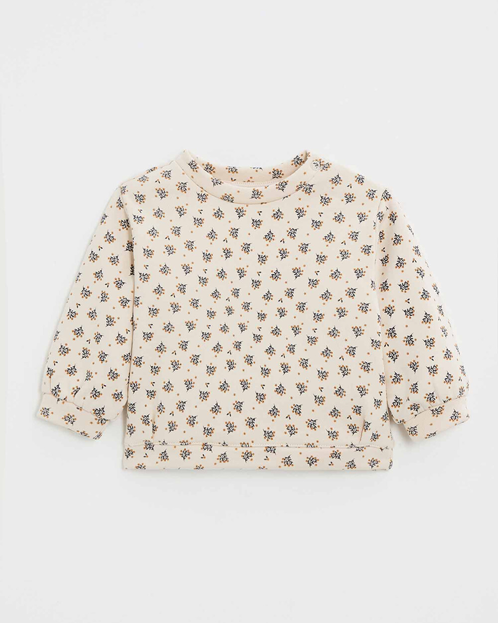 Sweat en molleton imprim&eacute; Imprim&eacute; boutons d'or  Natalys