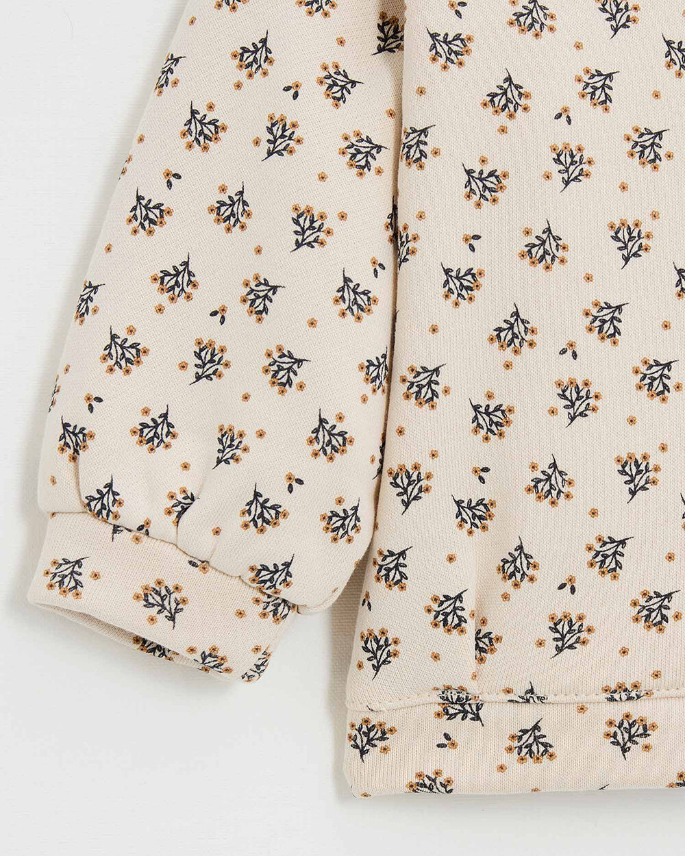 Sweat en molleton imprim&eacute; Imprim&eacute; boutons d'or  Natalys