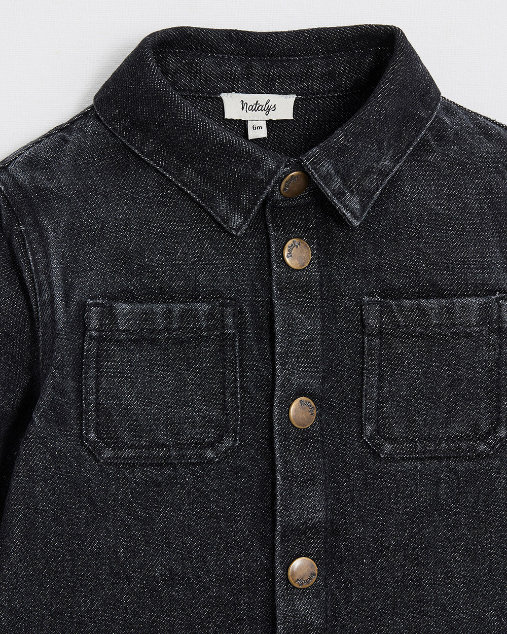 Chemise en denim Coloris gris anthracite  Natalys