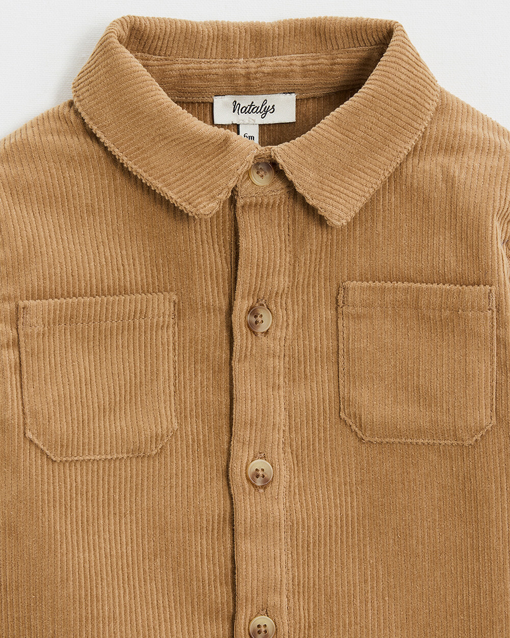 Chemise en velours côtelé Coloris caramel Natalys