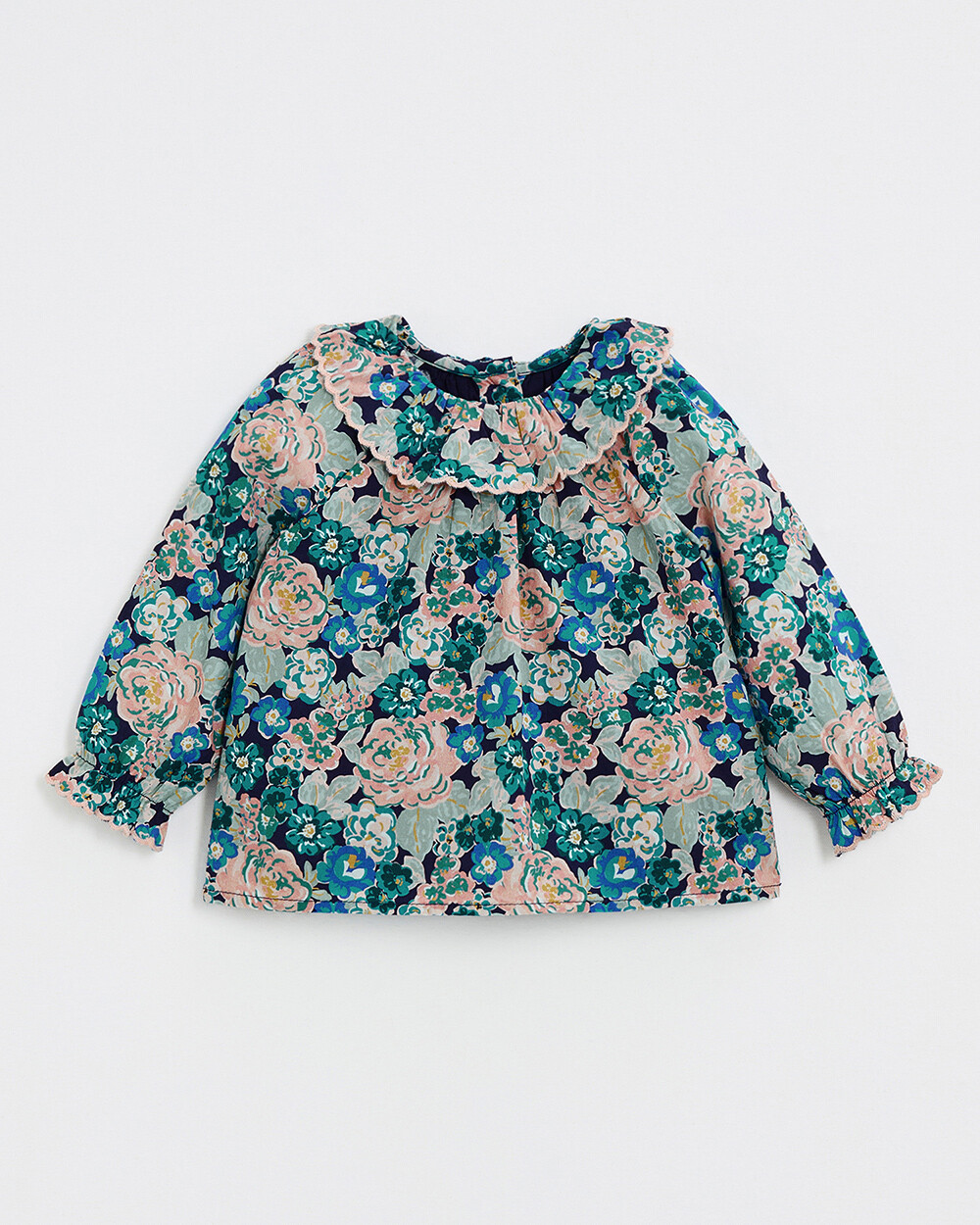 Blouse en popeline imprim&eacute; Imprim&eacute; grosses fleurs  Natalys