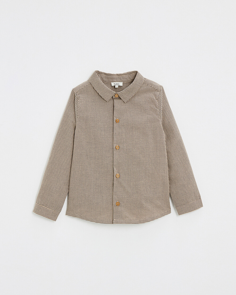 Chemise en vichy Coloris gris anthracite chin&eacute;/beige  Natalys