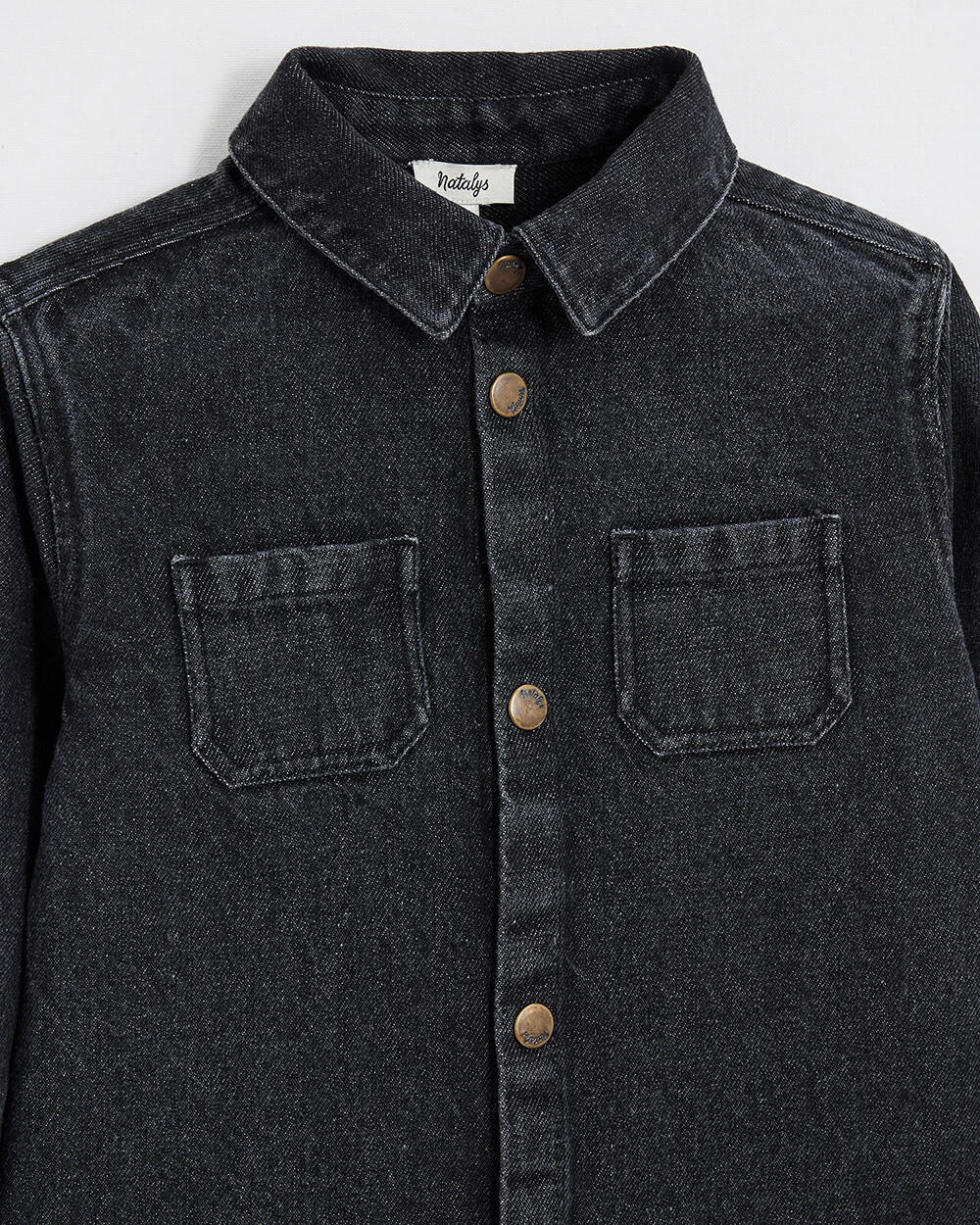 Chemise en denim Coloris gris anthracite  Natalys
