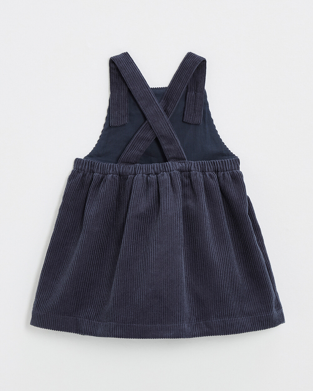 Robe salopette en velours Coloris bleu nocturne  Natalys