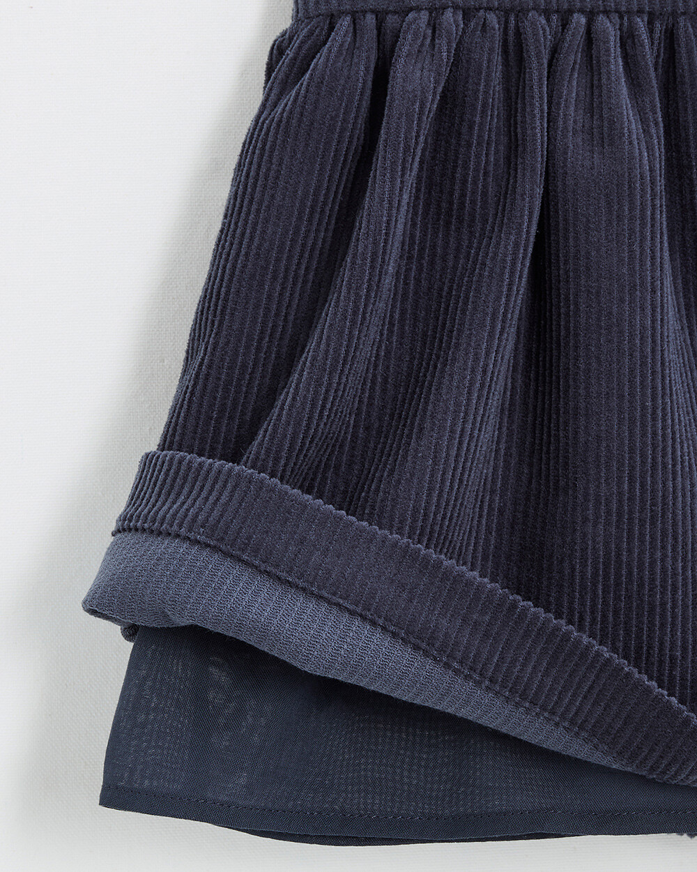 Robe salopette en velours Coloris bleu nocturne  Natalys