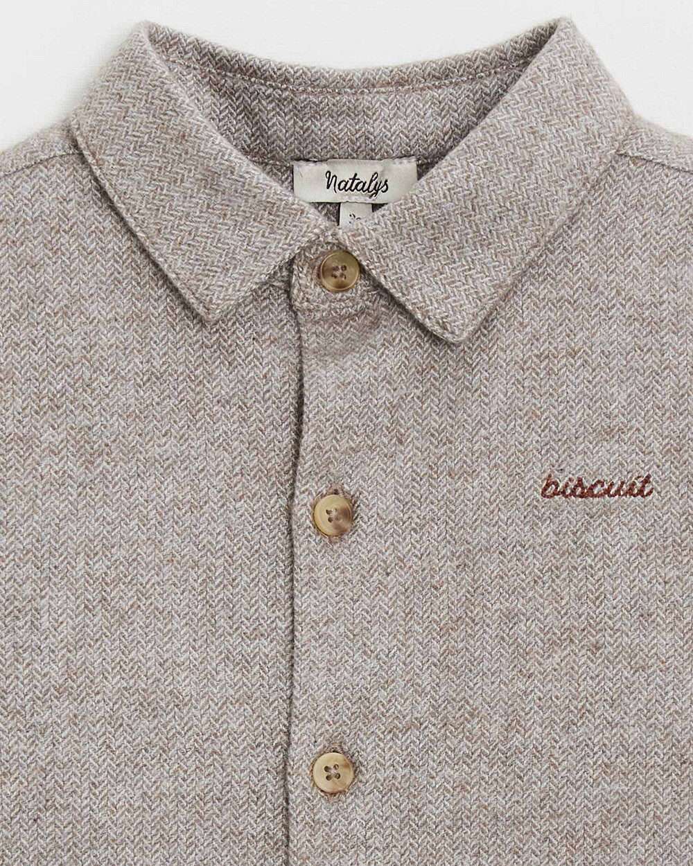 Chemise en flanelle Coloris beige  Natalys