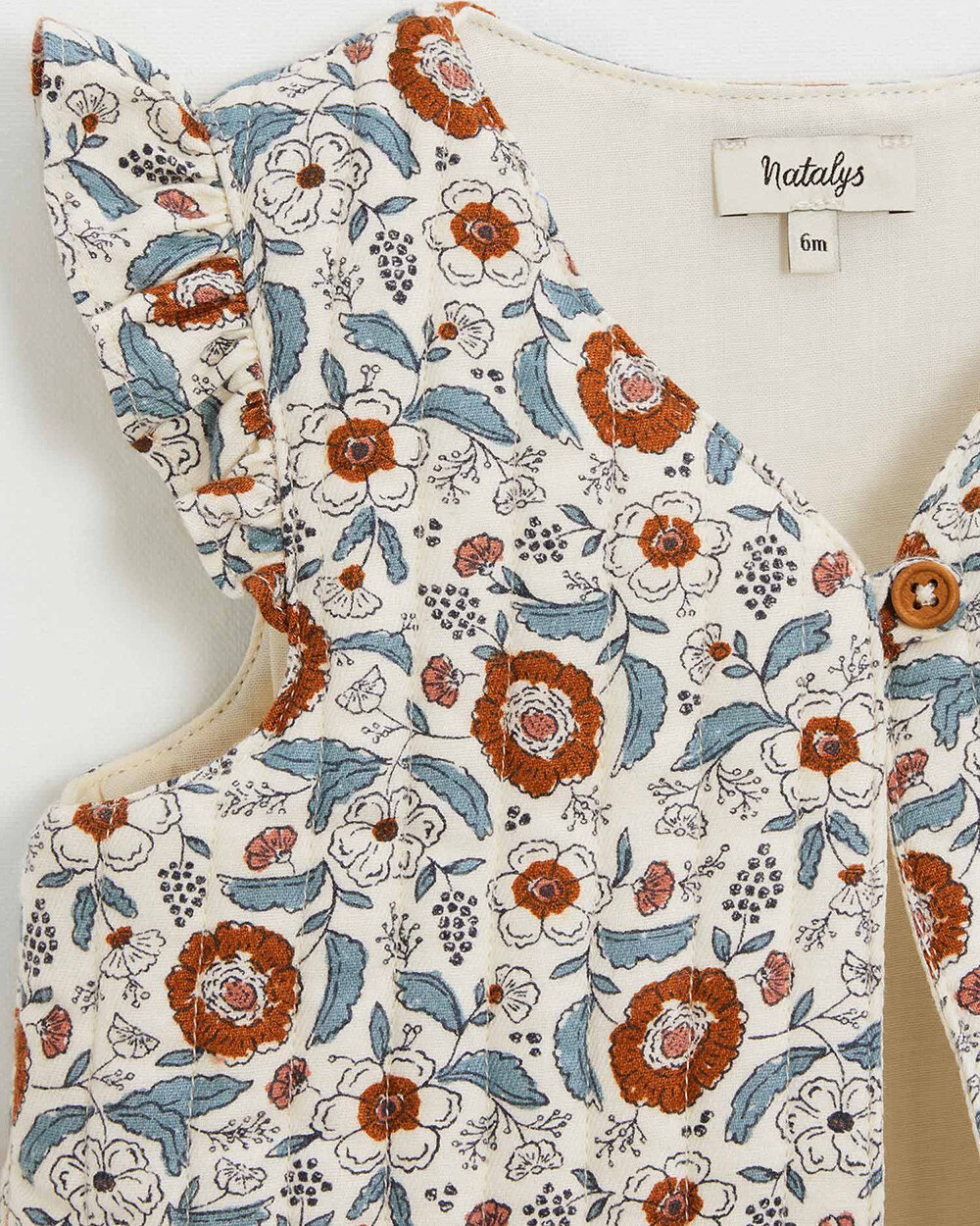 Gilet sans manche imprim&eacute; Imprim&eacute; fleurs folk  Natalys